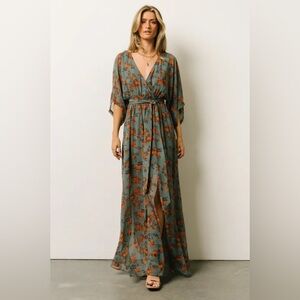 Baltic Born Green Floral Maxi Dress